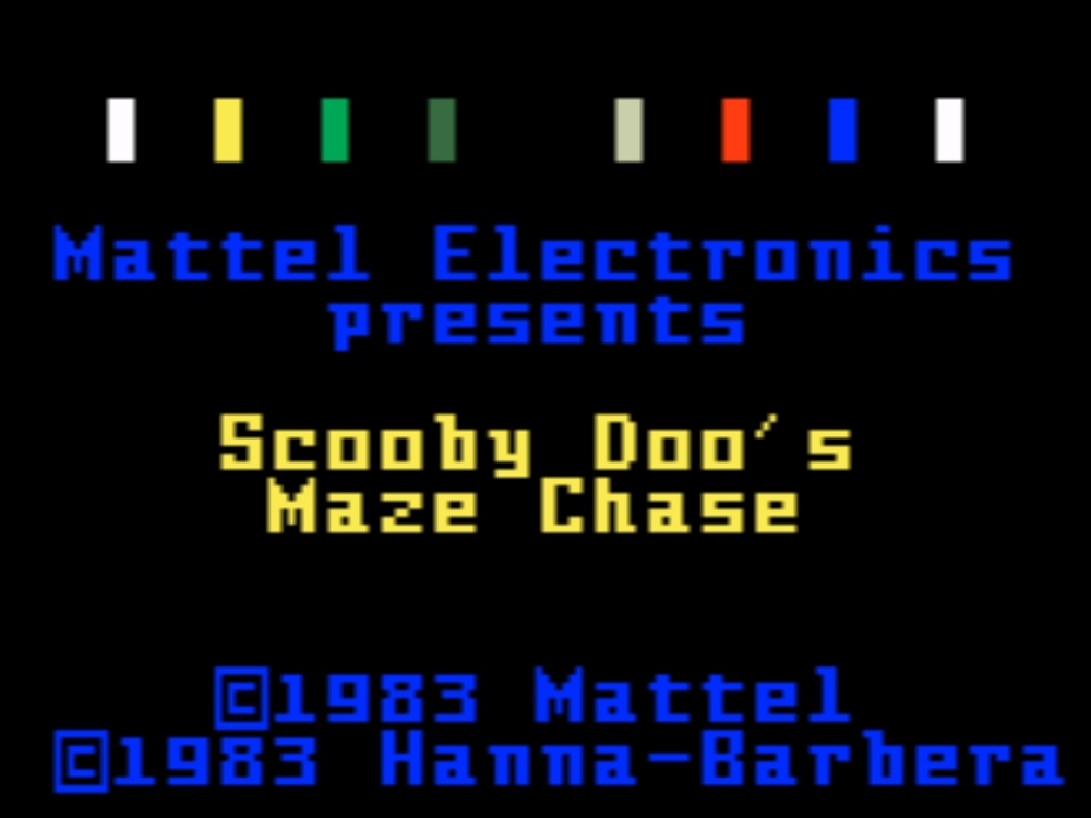 Title Screen of Scooby Doo's Maze Chase for Intellivision